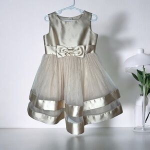 Speechless Girls Holiday Party Dress Sleeveless Satin Bow Accent Double Mesh 5